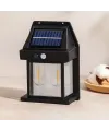 Solar sensörlü duvar lambası 2x1W 1800mAh dış mekan