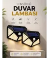 Solar Sensörlü Duvar Lambası Bahçe Lambaso Parlak Beyaz Işık Suya Dayanıklı