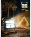Solar Ve Usb Şarjlı Güçlü Led Çalışma Lambası Ayarlanabilir Açılı Kamp Feneri