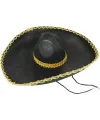 Sombrero Meksika Şapkası Mariachi Altın Şeritli Yetişkin Boy