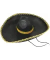 Sombrero Meksika Şapkası Mariachi Altın Şeritli Yetişkin Boy