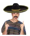 Sombrero Meksika Şapkası Mariachi Altın Şeritli Yetişkin Boy