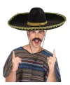 Sombrero Meksika Şapkası Mariachi Altın Şeritli Yetişkin Boy