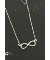 Sonsuzluk Zirkon Taşlı Trend Kolye