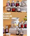 Sonx 3 lü Aromaterapi Uçucu Yağ Seti ve Seramik Buhurdanlık - Rahatlatıcı Oda Kokusu & Spa Deneyimi