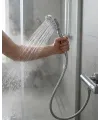 Spiral Hortumlu 4 Kademeli Krem El Duşu Başlığı Banyo Duş Seti