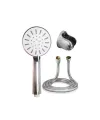 Spiral Hortumlu 4 Kademeli Krem El Duşu Başlığı Banyo Duş Seti