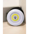 Spot Lamba Led Işık 3lü Uzaktan Kumandalı Pilli Yapışkanlı Kablosuz