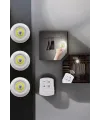 Spot Lamba Led Işık 3lü Uzaktan Kumandalı Pilli Yapışkanlı Kablosuz