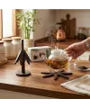 Standlı=ağaç Model 2pcs Ahşap Bambu Katlanır Nihale Yapraklı Çiçek Modeli= Çap: 20cm