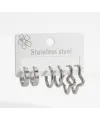 Star Shıne Altılı Halka Küpe Seti - Kp00678