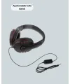 Stereo Kırmızıkulaklığı Yumuşak Pedli Mikrofonlu