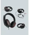 Stereo Kırmızıkulaklığı Yumuşak Pedli Mikrofonlu