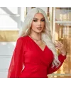 Su Dalgalı Uzun Beyaz Platin Tül Peruk