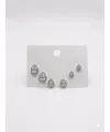 Su Damlası Detaylı Altılı Küpe - Kp00658