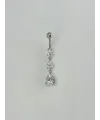 Su Damlası Detaylı Sallantılı Göbek Piercing - Pg0062