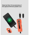 Su Geçirmez Bisiklet Işığı 5000 Mah Powerbankli Ön Far