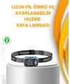 Su Geçirmez Led Kafa Lambası 53 Çalışma Modu Güç Ekranlı