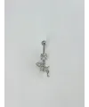 Su Perisi Detaylı Göbek Piercing - Pg0120