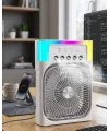 Su Püskürtmeli Mini Klima Fan Usb Şarjlı Masaüstü Soğutucu Rgb Işıklı