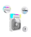 Su Püskürtmeli Mini Klima Fan Usb Şarjlı Masaüstü Soğutucu Rgb Işıklı