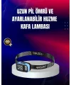 Süper Parlak Led Kafa Feneri 3 Renk 53 Mod Type C Şarjlı