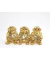 Swarovski Taşlı 3lü Maymun Seti