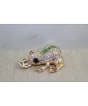 Swarovski Taşlı Minik Figür - Kurbağa