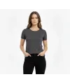 T-Shirt Bisiklet Yaka Slim Fit Likralı Tişört Günlük Basic Body - Füme