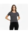 T-Shirt Bisiklet Yaka Slim Fit Likralı Tişört Günlük Basic Body - Füme