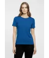 T-Shirt Bisiklet Yaka Slim Fit Likralı Tişört Günlük Basic Body - İndigo