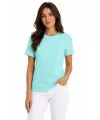 T-Shirt Bisiklet Yaka Slim Fit Likralı Tişört Günlük Basic Body - Turkuaz