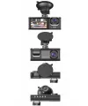 Ta-01 Siyah 1080p Araç İçi 3 Kameralı Lcd Ekranlı Gece Görüşlü , G-sensör , Geri Görüş Kamera