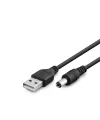 Tablet Şarj Kablosu Usb To 5.5*2.5 1M Siyah HDX1323
