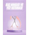 Taraklı Kaş Makası Ve Ustura Seti Kaş Düzeltme Makası Kaş Bıyık Alma Aleti