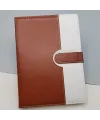 Tarihsiz Ajanda Defter Kahverengi Beyaz Renk
