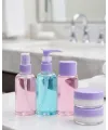 Taşınabilir 5’li Seyahat Banyo Seti Şeffaf Kozmetik Kapları
