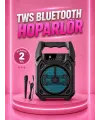 Taşınabilir 6.5” Bluetooth Hoparlör Usb Tf Kart Mikrofonlu Şarjlı Sistem