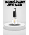 Taşınabilir Askılı Ampul Kamp Lambası Askılı Type-c Şarjlı Bahçe Lambası