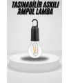 Taşınabilir Askılı Ampul Kamp Lambası Askılı Type-c Şarjlı Bahçe Lambası