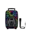 Taşınabilir Bluetooth Speaker Mikrofonlu Rgb Işıklı Karaoke Ses Sistemi
