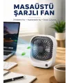Taşınabilir Masaüstü Fan Ayarlanabilir Açılı Şarjlı Tasarım