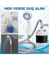 Taşınabilir Şarjlı Seyyar Duş Seti ( Pompa - Hortum - Duş Başlığı )