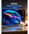 Taşınabilir Sinema Oyun Projektörü Akıllı Projeksiyon Android 11