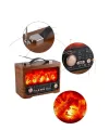 Taşınabilir Şömine Efektli Bluetooth Hoparlör Fm Radyo Led Işıklı Müzik Çalar