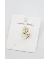 Taşlı Kıkırdak Küpe - Altın