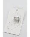Taşlı Kıkırdak Küpe - Gümüş