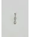 Taşlı Su Damlası Detaylı Göbek Piercing - Pg0094