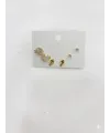Tatlı Balık Ve Kılçık Detaylı Altılı Küpe - Kp00561