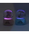 Tatlı Çift Temalı Mini Boy Işıklı Kar Küresi